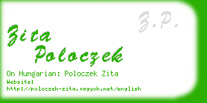 zita poloczek business card